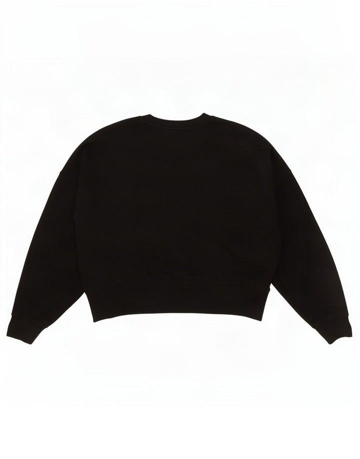 Pulover supradimensionat pentru femei Adidas UK 10 Bumbac negru mic