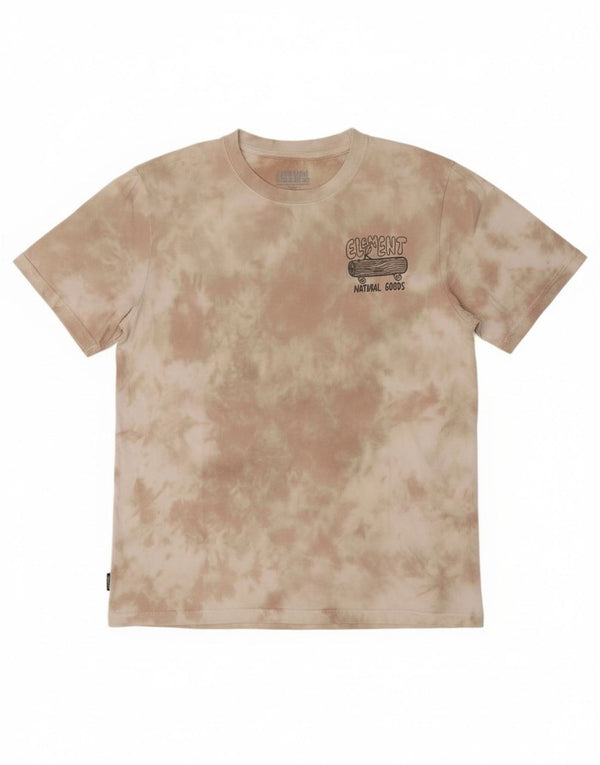 Tricou cu grafic pentru bărbați Element, cu croială obișnuită, XS, bej, din bumbac