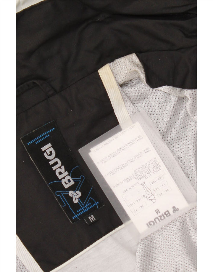 Jachetă de ploaie cu glugă pentru femei Brugi UK 14 Medium Black Colorblock Poliester