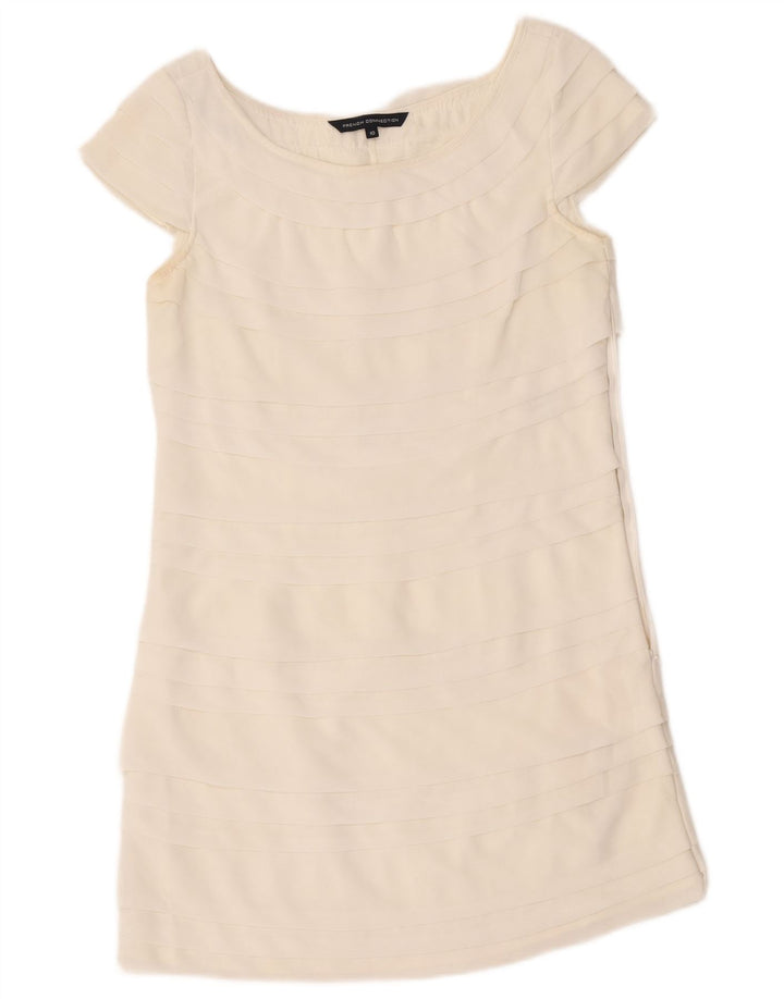Rochie cu etaje pentru femei French Connection UK 10 Poliester alb mic