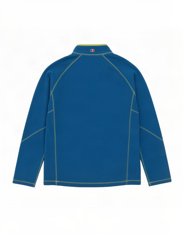 Jumper pentru bărbați Berghaus, cu fermoar și gât, din lână, mare, albastru
