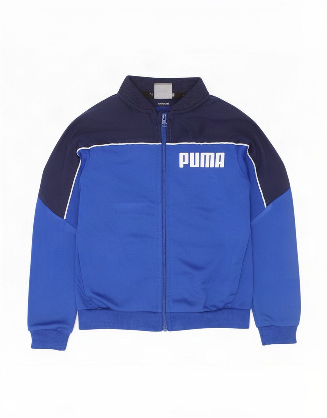 Jachetă de top pentru trening Puma pentru băieți, 2-3 ani, albastru, poliester color bloc