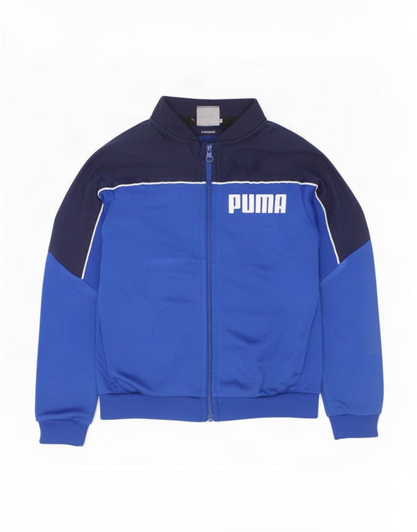 Jachetă de top pentru trening Puma pentru băieți, 2-3 ani, albastru, poliester color bloc