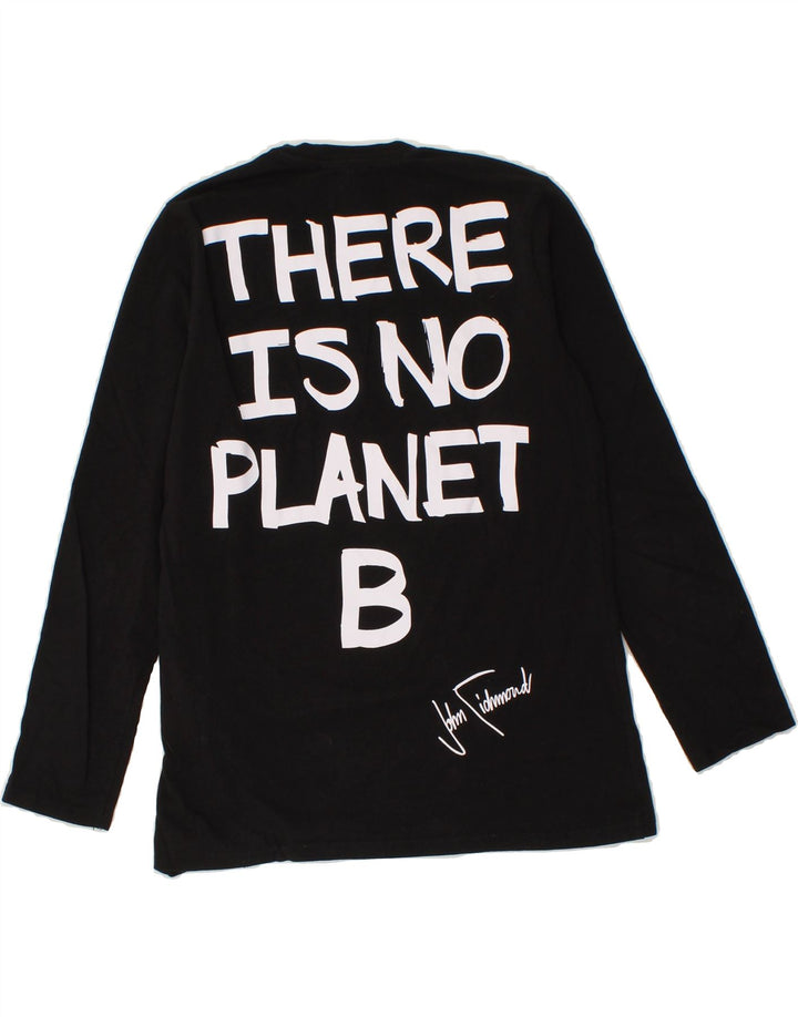 RICHMOND Boys Graphic Top Long Sleeve 11-12 Years Black Cotton Vintage Richmond and Second-Hand Richmond from Messina Hembry 