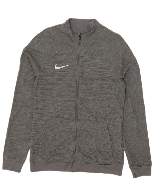 Jachetă de top pentru trening Nike Dri Fit Slim Fit pentru femei UK 10 Small Gri Flecked