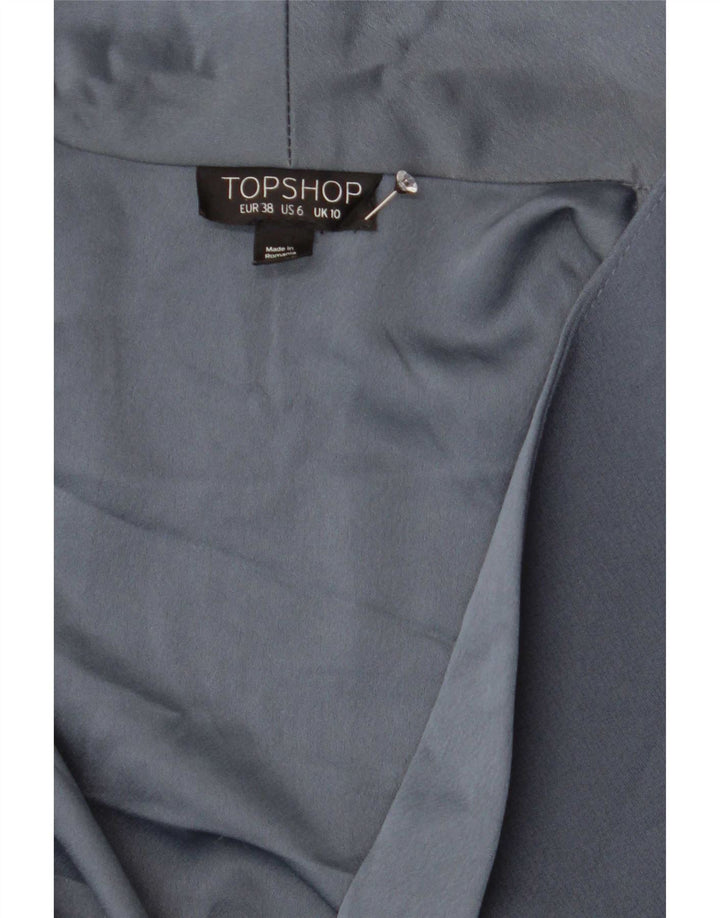 Jachetă pentru femei Topshop Blazer dublu piept UK 10 Poliester albastru mic