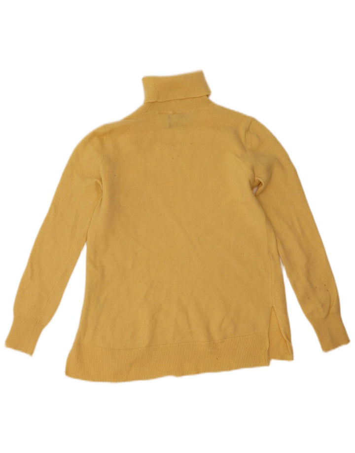Pulover pentru femei Massimo Dutti cu gât rulat, UK 6 XS, lână galbenă