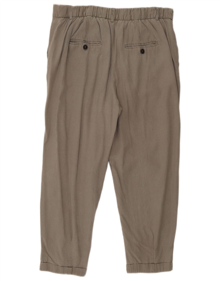 Pantaloni tăiați pentru femei ZARA Mediu W28 L23 Bej