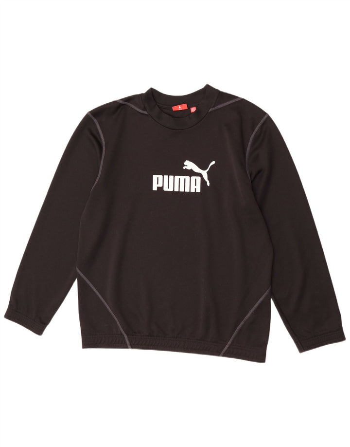 Pulover cu grafică Puma pentru bărbați, poliester mediu negru