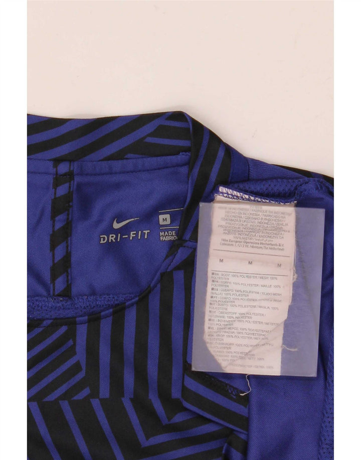 Tricou pentru bărbați Nike Dri Fit Top Mediu Bleumarin Poliester geometric