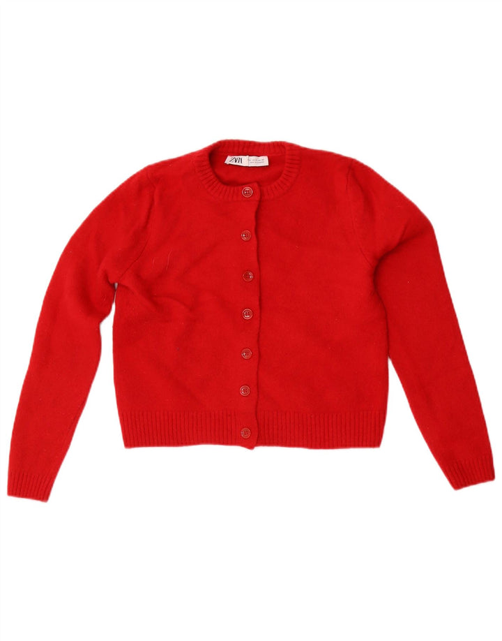 Pulover cardigan pentru femeie Zara Marea Britanie 8 Lână roșie mică