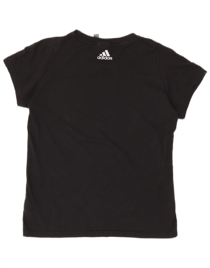 Tricou grafic ADIDAS pentru femei Top UK 8/10 Small Black Bumbac