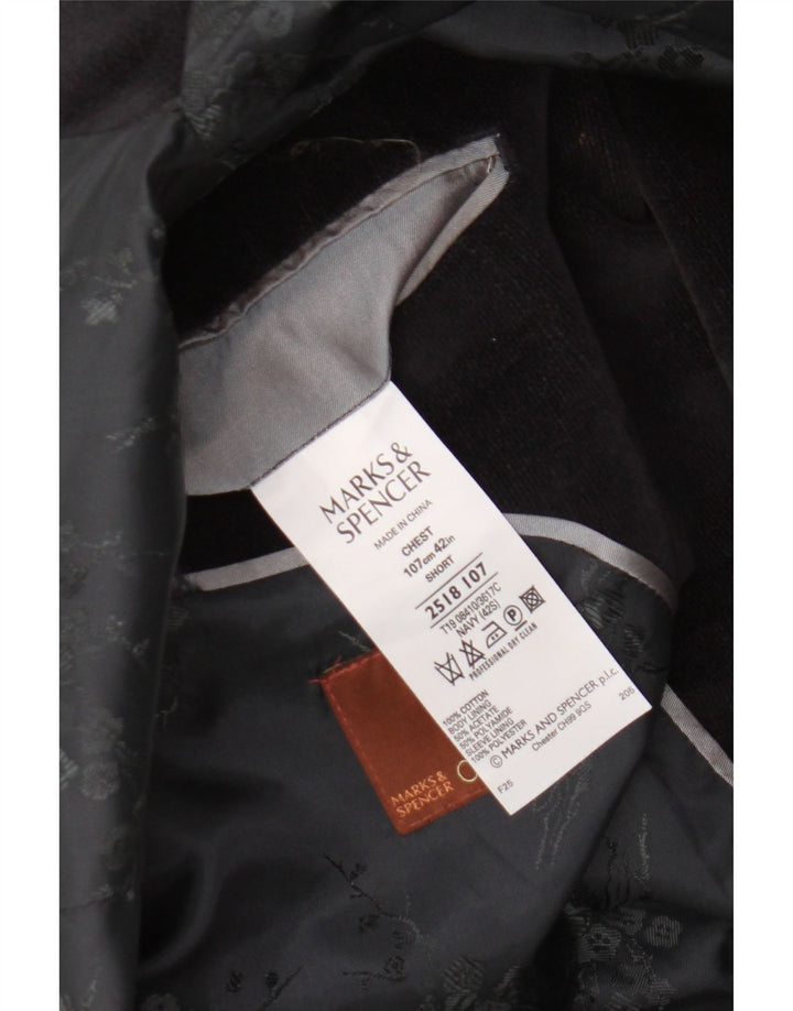 Marks & Spencer jachetă pentru bărbați din velur cu 2 nasturi, UK 42 XL, bleumarin