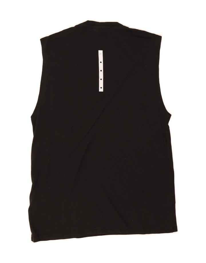 VINTAGE Mens Regular Fit Vest Top Large Black Cotton Vintage Vintage and Second-Hand Vintage from Messina Hembry 