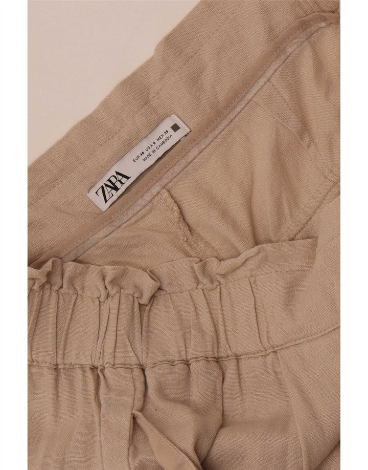Pantaloni harem cargo pentru femei Zara EU 40 Medium W30 L26 Bej