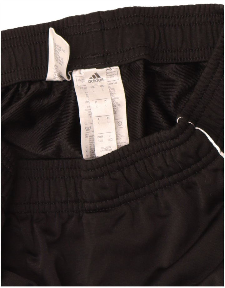 Pantaloni de trening pentru bărbați Adidas Pantaloni de jogging, mari, negru, poliester