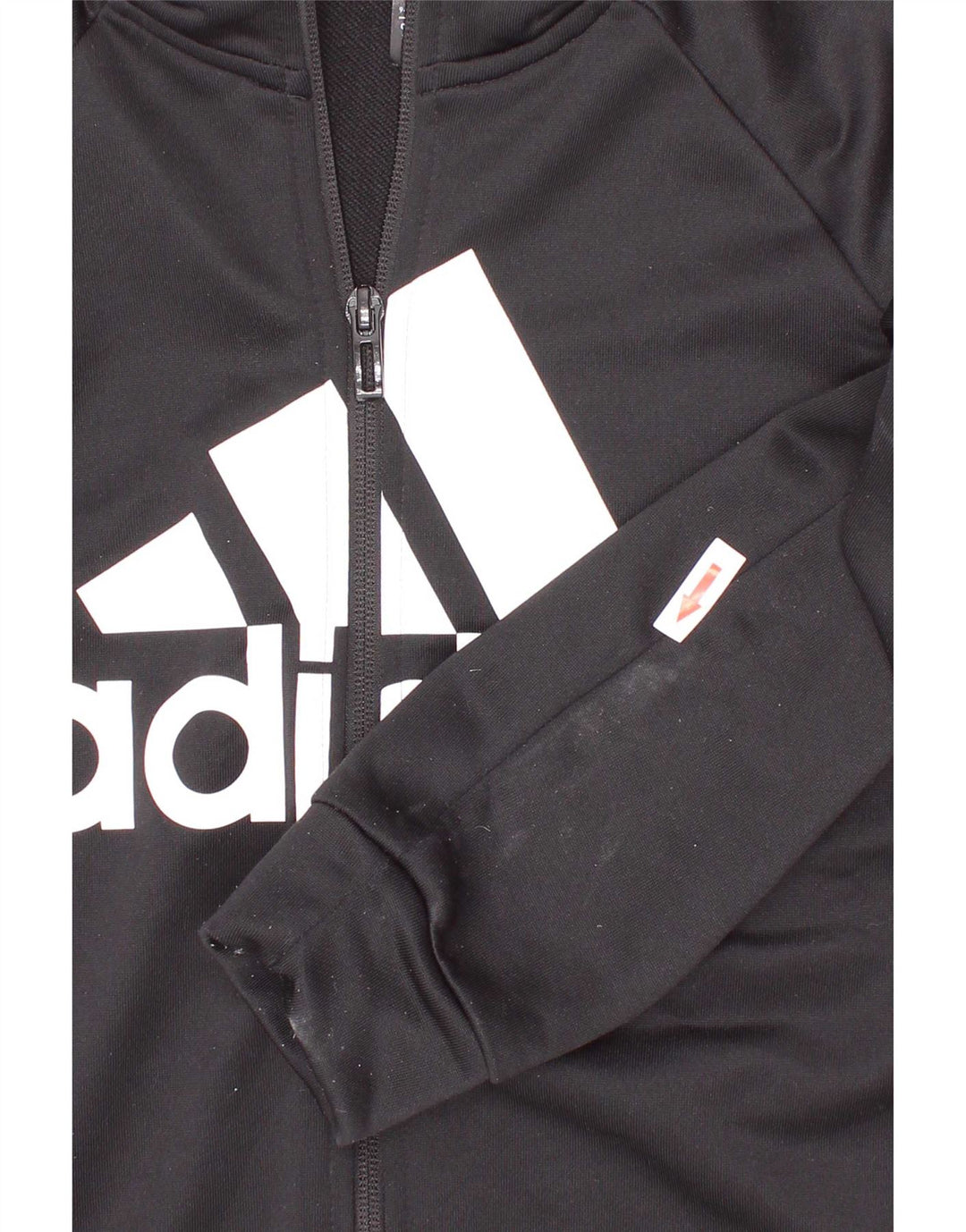 Jachetă de top pentru trening grafic Adidas pentru băieți 9-10 ani, negru, color block