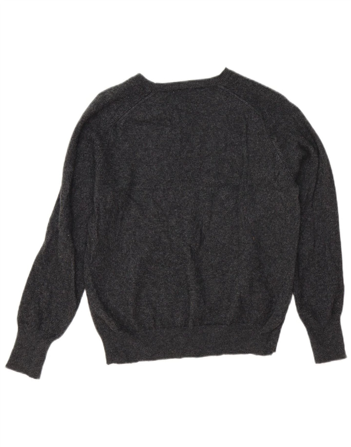 Pulover pentru femeie cu gât de barcă Zara UK 12 Lână gri mediu