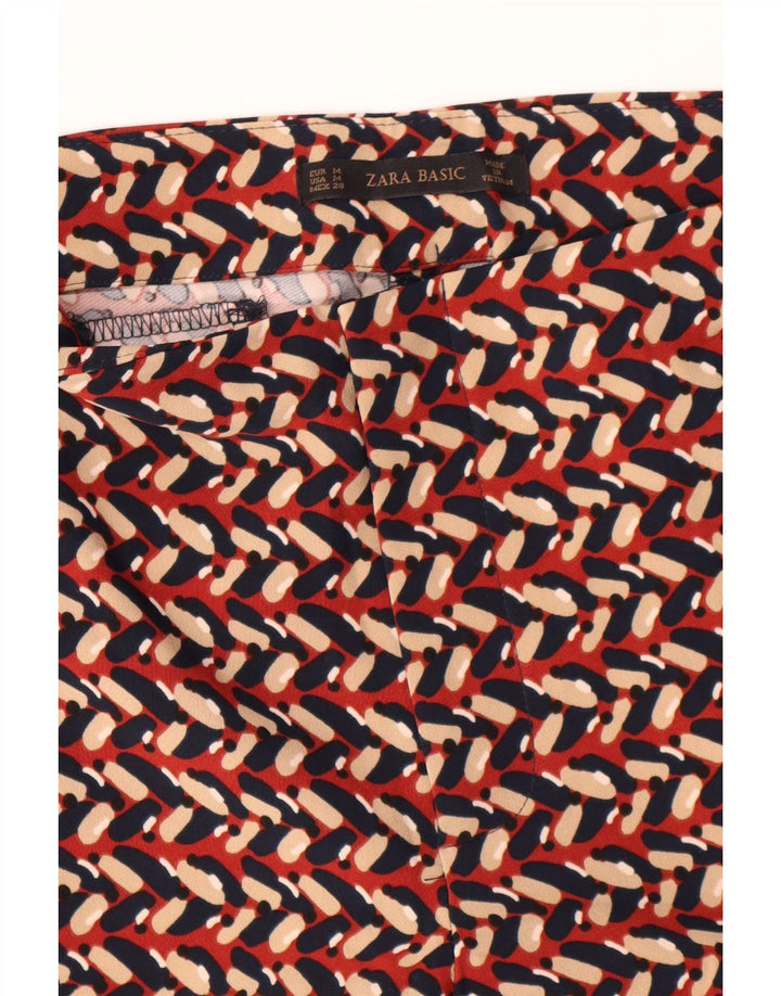 Pantaloni chino slim pentru femei Zara Mediu L30 L28 Multicolor Geometric