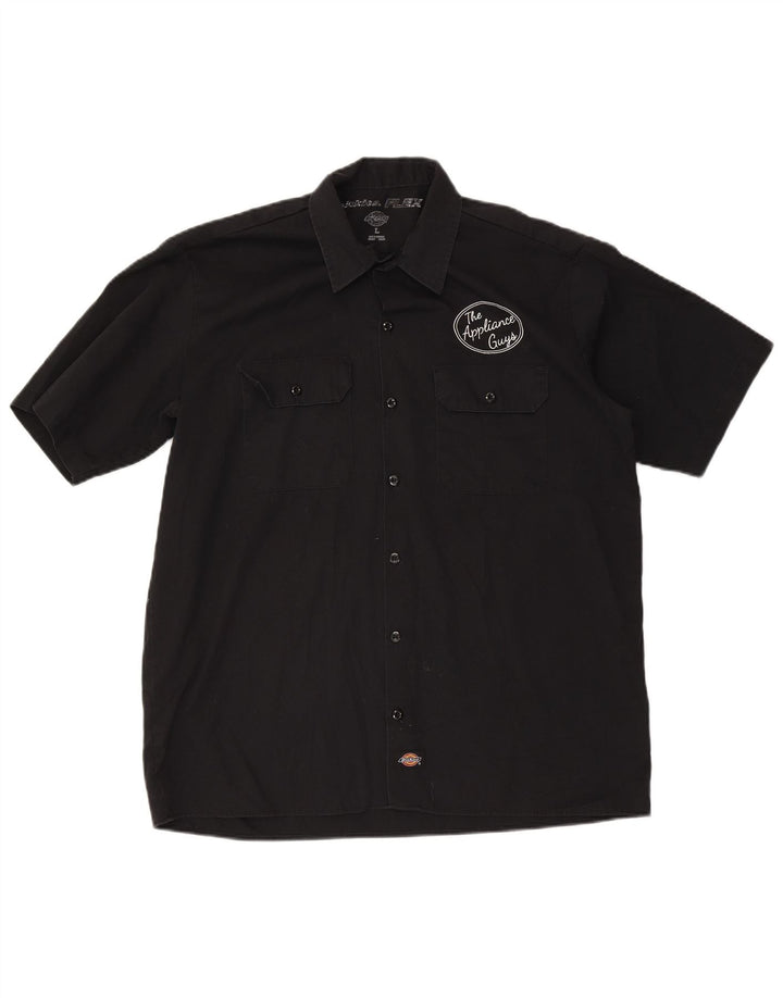 Cămașă cu mânecă scurtă pentru bărbați Dickies, poliester negru mare