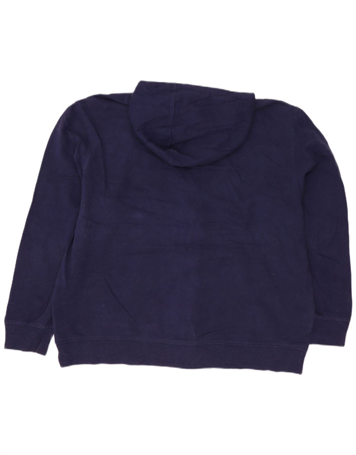 IZOD Pulover cu capota cu fermoar pentru bărbați, mare, albastru, bumbac