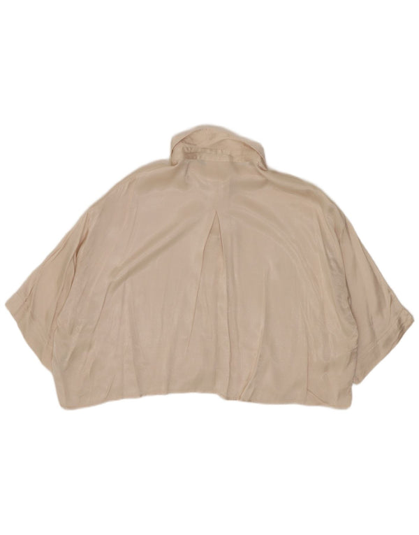 Bluză cămașă supradimensionată pentru femei Zara UK 10 Mic Bej Viscoză