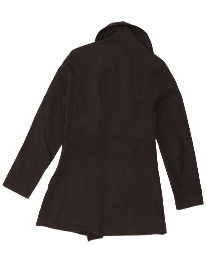Palton dublu pentru femei Billabong UK 10, bumbac negru mic