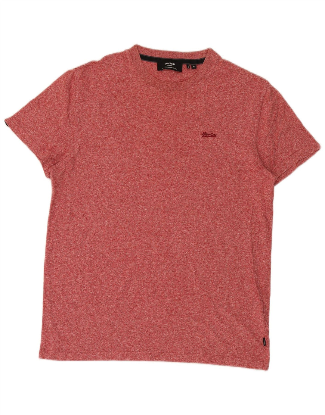 Tricou Superdry pentru bărbați Top, mediu roșu, bumbac cu pete