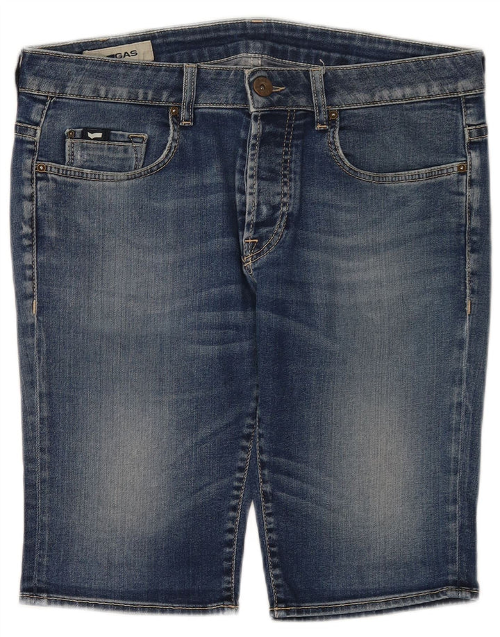 Pantaloni scurți din denim pentru femei Gas W34, mare, albastru, bumbac