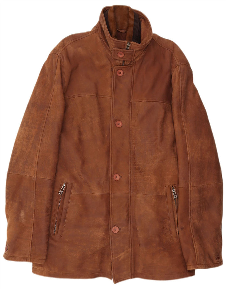 Jachetă de piele pentru bărbați Ashwood UK 46 3XL piele maro