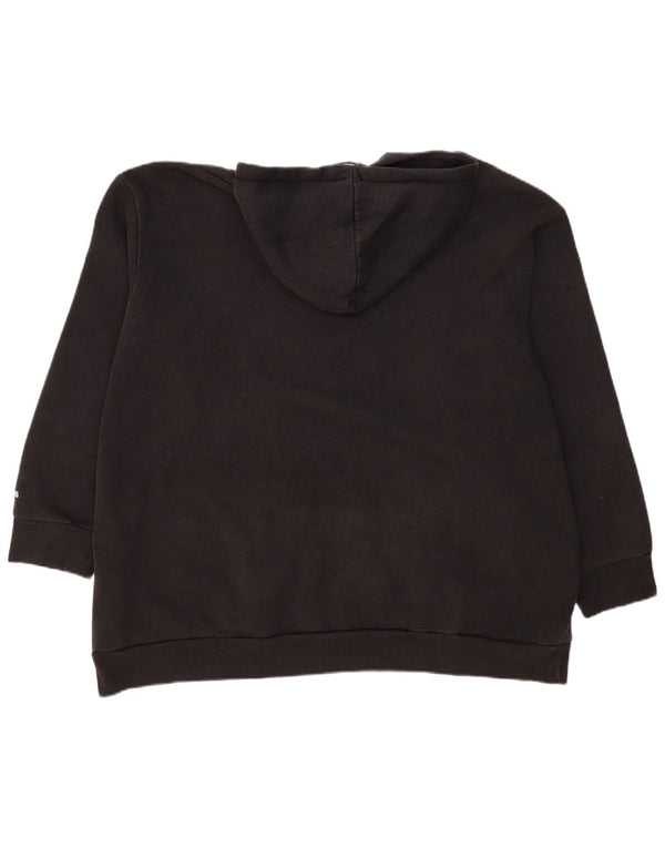 Pulover cu glugă supradimensionat cu grafic Adidas pentru femei UK 24/26 2XL bumbac negru