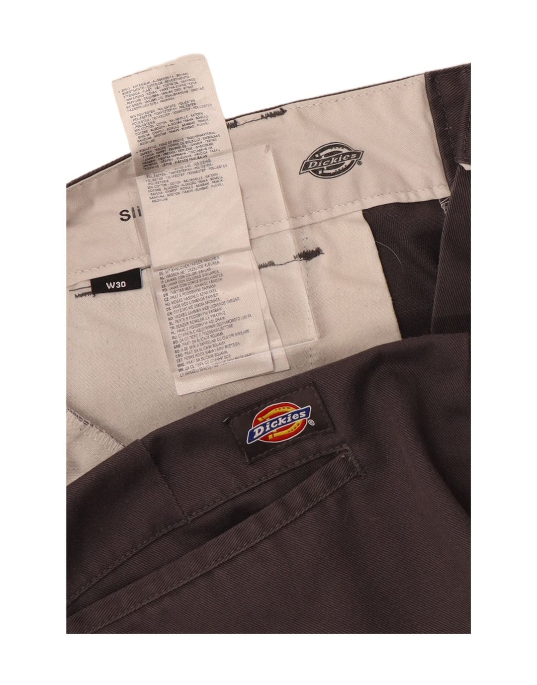 Pantaloni scurți chino pentru bărbați DICKIES Slim Fit W30, bumbac gri mediu