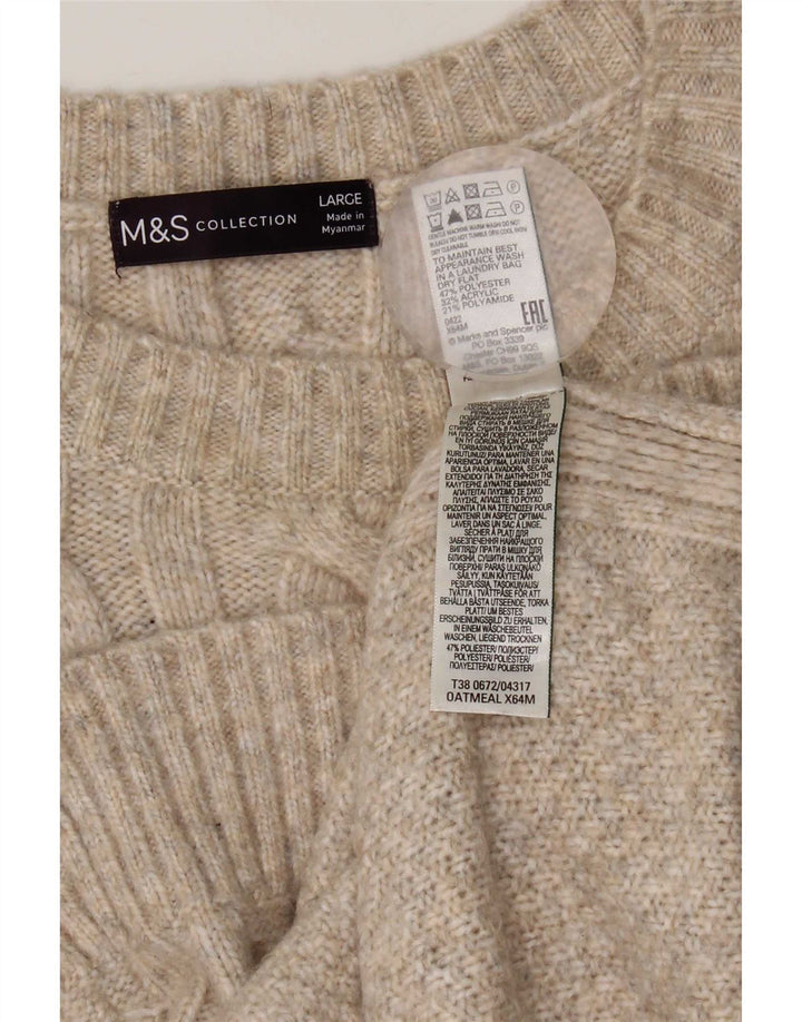 Marks & Spencer Womens Vest Tank Top UK 16 Mare Bej Poliester