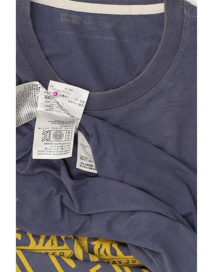Tricou grafic pentru bărbați Levi's Top mare, albastru, bumbac