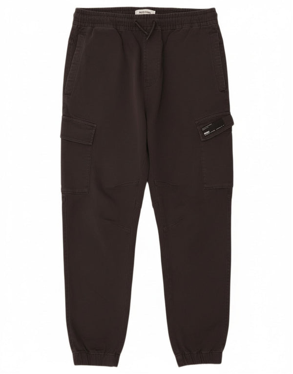 Pantaloni de jogging pentru bărbați Zara Pantaloni cargo EU 42 Large W32 L28 Bumbac negru