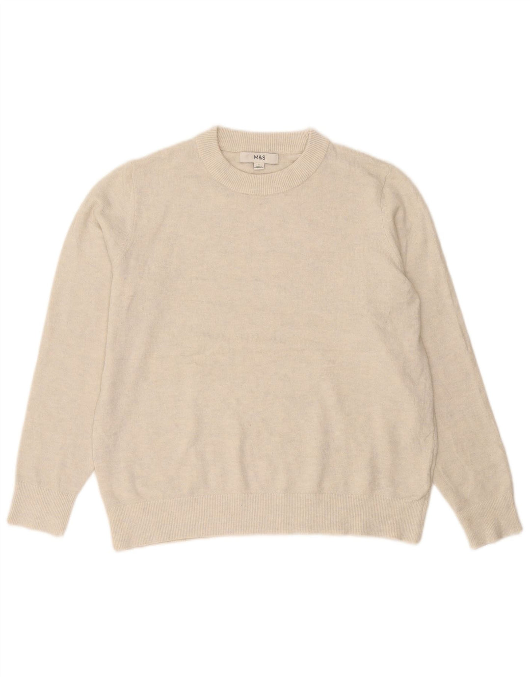 Pulover pentru femei Marks & Spencer cu decolteu triplu UK 14 Medium Off White