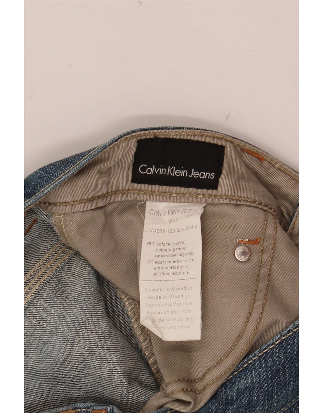 Bermude Calvin Klein pentru damă, W26, bumbac, albastru