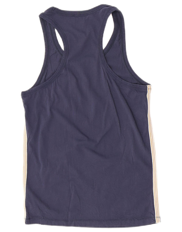 Trussardi Femei Graphic Vest Vest Top UK 14 Large Bleumarin