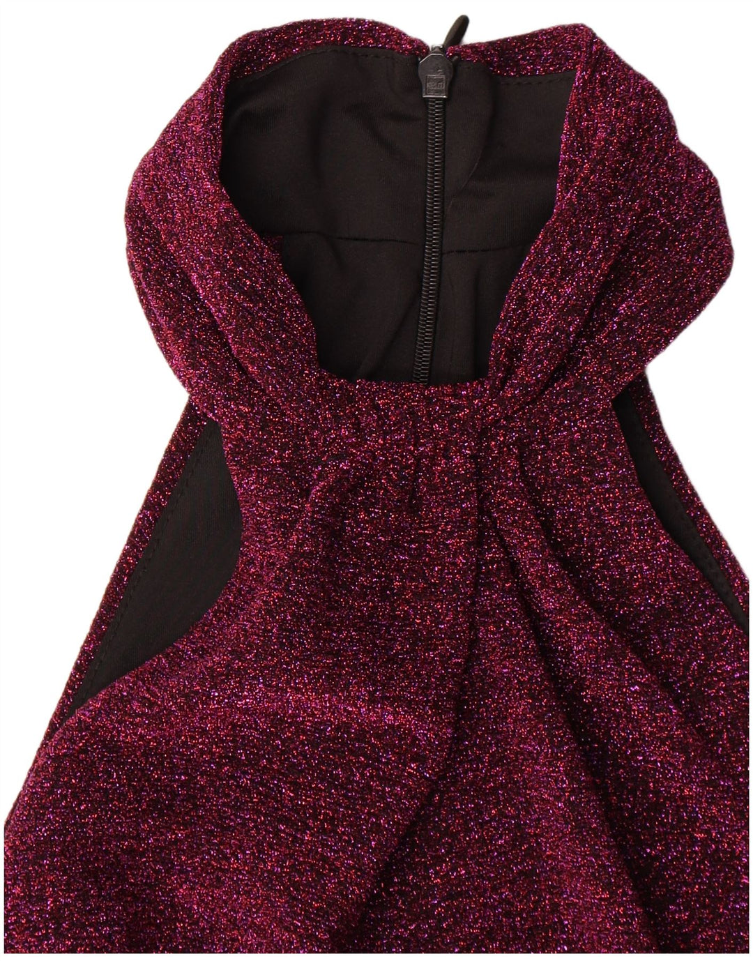 Rochie de epocă pentru femei, maxi cu șapteș, UK 8, maro, poliester cu pături