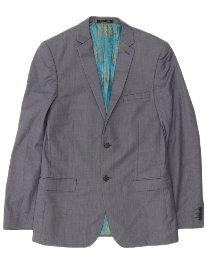 Sacou Ted Baker pentru bărbați, cu 2 nasturi, UK 38, lână, gri mediu