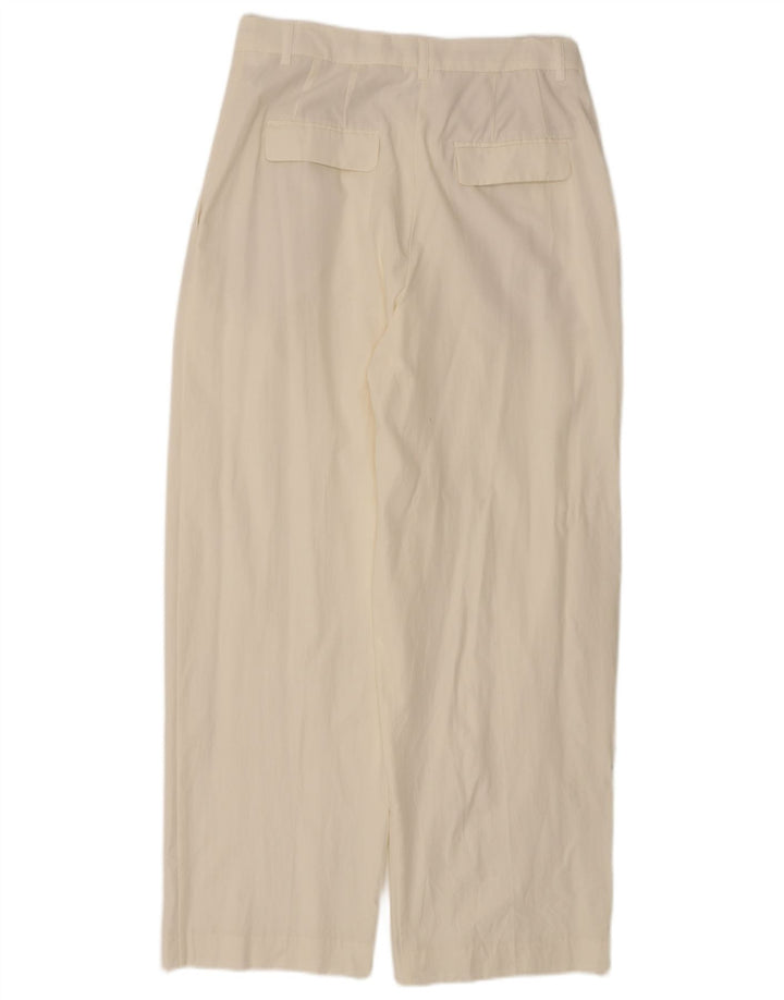 Pantaloni chino cu fixare pentru femei Zara Mediu L28 L29 Lyocell alb