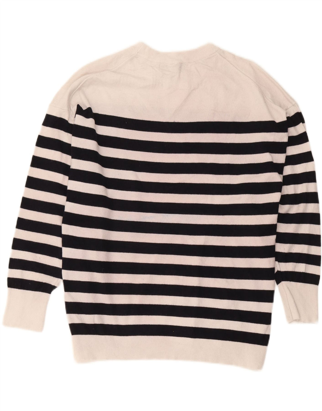 Pulover pentru femei supradimensionat cu gâtul turnat Zara UK 16, mare, cu dungi albe
