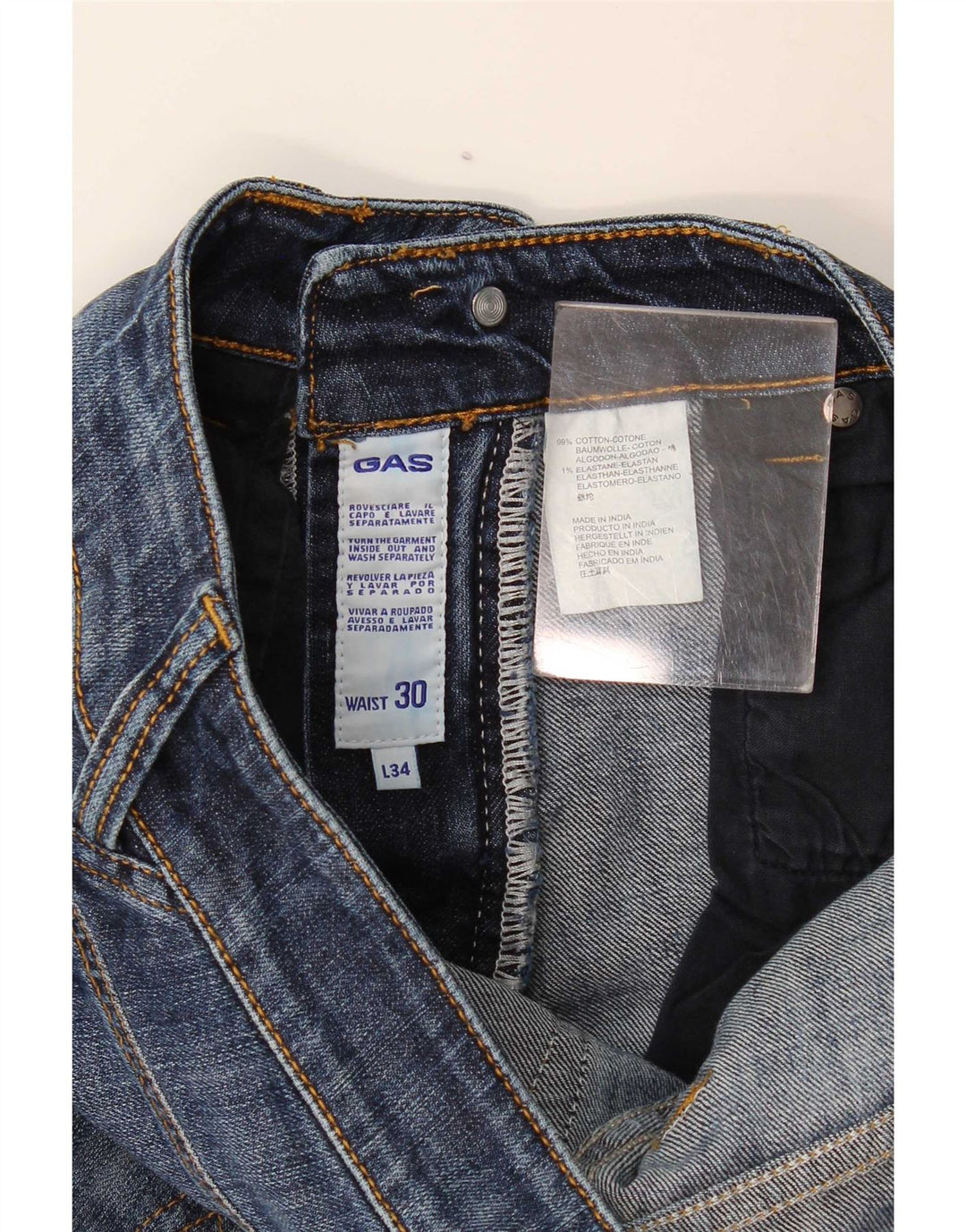 Blugi drepti pentru femei Gas W30 L29 Bumbac albastru