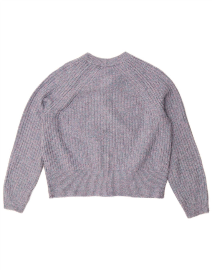 Pulover cardigan crop pentru femei Marks & Spencer UK 14 Medium Blue Flecked
