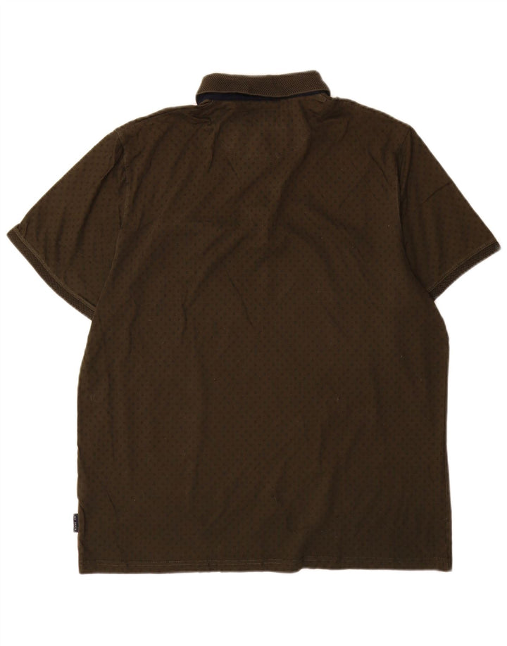 Tricou polo pentru bărbați Ted Baker Mărimea 5 XL Bumbac cu pete kaki
