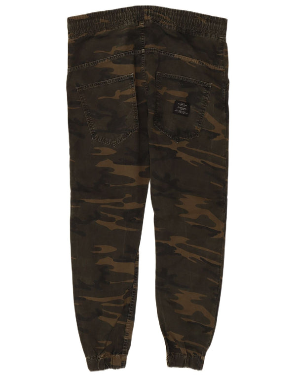 Pantaloni de jogging pentru bărbați Zara Pantaloni chino Mari L32 L27 Kaki Camuflaj Bumbac