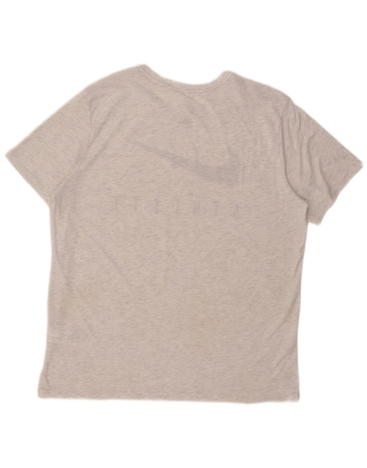 Tricou grafic Nike pentru bărbați, cu croială atletică, XL, poliester cu pături gri