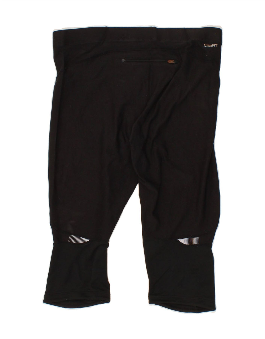 NIKE Womens Capri Tracksuit Trousers UK 12/14 Medium Black Polyester Vintage Nike and Second-Hand Nike from Messina Hembry 