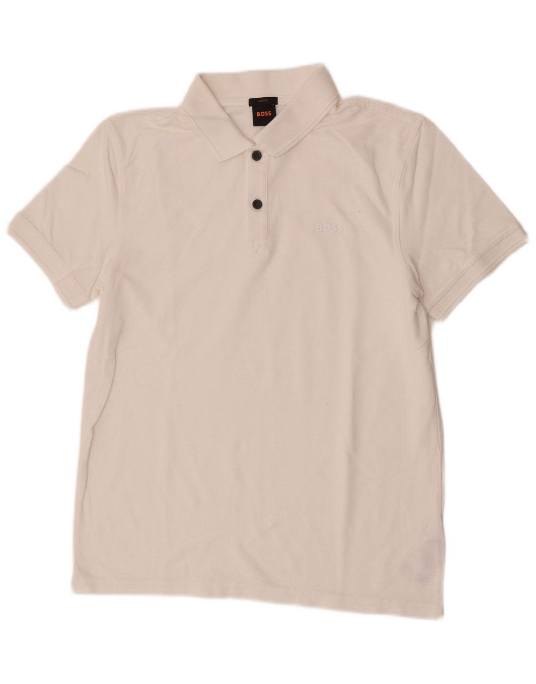 Cămașă polo Hugo Boss pentru bărbați, bumbac alb mediu