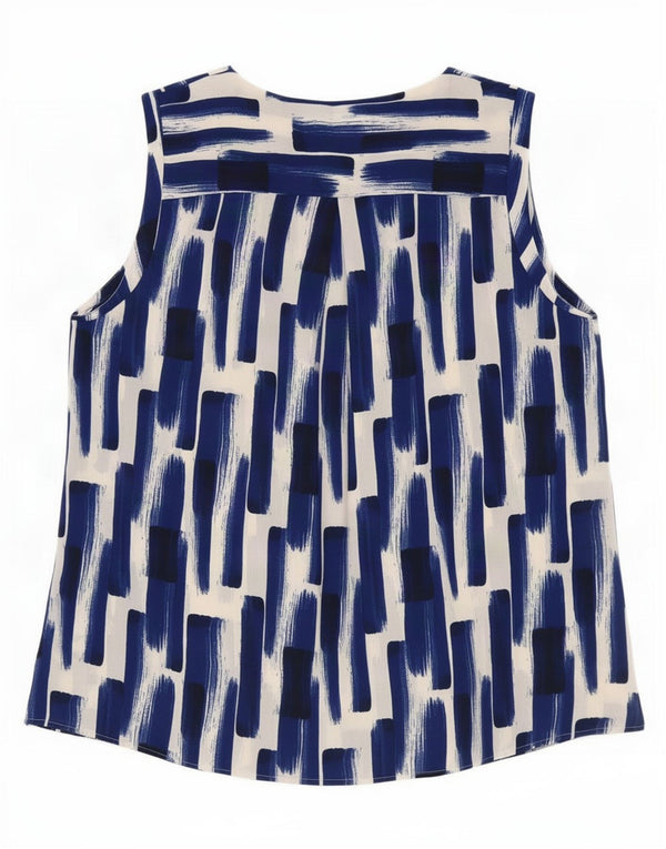 Bluză pentru femei Marks & Spencer, cu model abstract, UK 14, mare, albastru